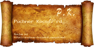 Puchner Kocsárd névjegykártya